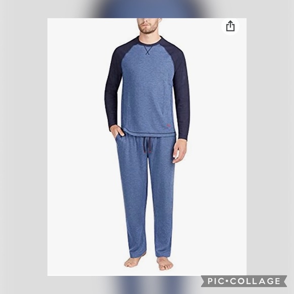Tommy Bahama Other - Tommy Bahama Men's Pajama Set, Crew Neck Top and Drawstring Pant Navy XL